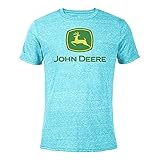 JOHN DEERE Youth Turquoise Polyester/Cotton Logo Short Sleeve Tee (X-Large, x_l)