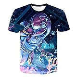 Zelda T-Shirt Herren Damen 3D Cosplay Tshirts Kurzarm Kleidung Lustige Streetwear Manga S