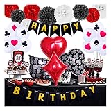 Poker Geburtstagsfeier liefert Casino Thema Party Dekorationen für Las Vegas-Partydekorationen, Casino Nacht, Casino Geburtstagsfeier für Männer F