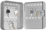 Xcase Schlüsselkasten: Stahl-Schlüsselschrank für 20 Schlüssel mit 2 Sicherheitsschlüsseln (Schlüsselkästchen)