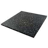 casa pura® Waschmaschinenunterlage mit hoher Vibrations- & Schalldämpfung | 62,5x100x1cm | aus recyceltem Gummigranulat | schw