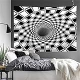 YYRAIN 3D Stereo Abstrakte Kunst Wandteppich Home Wandkunst Dekoration Tuch Bankett Geschenk Wandteppich Multifunktionale Tischdecke 79x59 Inch{W200xH150cm}