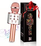 Mikrofon Kinder, Geschenke für Kinder Spielzeug Junge 4-12 Jahre Kinder Spielzeug ab 5-11 Jahren für Jungen Mädchen Geschenke Junge Karaoke Mikrofon Kindertagsgeschenk Microphone Karaok