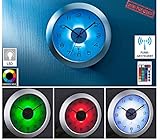 Funkuhr Funk- Wanduhr mit Beleuchtung DCF Signal Funkuhr mit Lichtsensor Uhr Dämmerungssensor Funkwanduhr Funk Wanduhr Bürouhr für Innen Außen Ziffernbeleuchtung Funkuhrwerk Große Ziffern Blaues Licht Uhr N