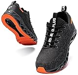 LARNMERN PLUS Turnschuhe Herren Leichter Laufschuhe Orange 44