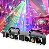 Disco Lichter, Professional Four Eye DJ Strobe Licht mit 4 Steuerungsmodi Bühnenbeleuchtung für Party KTV Bar Stage Club Karaoke Hochzeit (2)