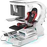 Boss Bürostuhl, Game-Cockpit, Gaming-Stuhl, ergonomischer Bürostuhl, PC-Stuhl mit Massage, Lendenwirbelstütze, hohe Rückenlehne, verstellbarer Drehstuhl mit Fußstütze C-C