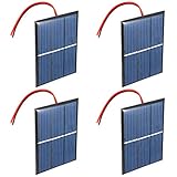 GTIWUNG 4 Stück 1.5V 0.65W 60X80mm Mikro-Mini-Solar-Panel-Zellen Sonnenkollektor für Sonnenenergie, Heimwerken, DIY, Wissenschaft Projekte - Spielzeug - Akku-Ladeg