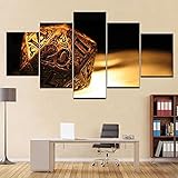 5 Poster 3D Rune Würfel Malerei Leinwand Wandkunst Malerei Dekoration Rahmenlose Drucke und Poster Wandbild A56 M