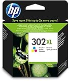 1x Original XL HP Tintenpatrone F6U67AE HP 302XL HP 302 XL für HP Officejet 4650 - Color - Leistung: ca. 330 Seiten/5%