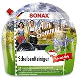 SONAX 3224410 ScheibenReiniger gebrauchsfertig AlmSommer (3 L) einzigartigem Bergkräuterduft für die Scheibenwaschanlage im Sommer | Art-Nr. 03224410,