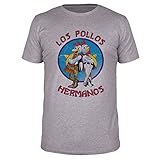 FABTEE - Los Pollos Hermanos - Herren Fun T-Shirt | Plus 2 Gratis Aufkleber | Als Geschenk zu Weihnachten, Geburtstag oder einfach so | in Größen bis 4XL, Größe:XL, Farbe:G