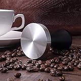 OurLeeme Kaffee-Tamper, Espresso-Kaffeetampfer mit Silikon-Tamper Matte, 58 mm, Espresso-Stampfer aus 304 Edelstahl, kalibrierter Druck-Stampfer für Zuhause, Café, hausg