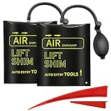 Montagekissen Air Wedge Pump-AUCMA 2 Stücke Air Keil Pumpe mit Zwei Roten Keil Pumpe Ausrichtungskeil Aufblasbare Shim Stoßstange für Home Tür Fenster Installation Auto Rep