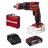 Einhell Akku-Trockenbauschrauber TE-DY 18 Li Power X-Change (Li-Ion, 18 V, 4000 min^-1, Tiefenanschlag, Dauerbetrieb, inkl. 2,5 Ah Akku und Ladegerät, inkl. Koffer E-Box S35)