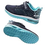 IceUnicorn Kinder Turnschuhe Mädchen Sportschuhe Jungen Laufschuhe Sneaker Atmungsaktiv Straßenlaufschuhe Leicht Fitnessschuhe(Blau, 35EU)