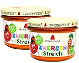 Zwergenwiese Bio Aufstrich Set-2x180g| Bio&Veganer Brotauchstrich| Glutenfreier Streich| aus kontrolliert biologischer Landwirtschaft (Zwergenstreich Tomate)