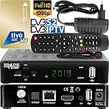 hd-line Tivusat Satelliten SAT Receiver - Digitaler IPTV Box und Karte (HDTV, WiFi, DVB-S/S2, HDMI, AV, 2X USB 2.0, 4K) (Vorprogrammiert für Astra Hotbird und Türksat) - Italienisch, R