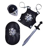 Bristol Novelty BA601 Ritter Rüstung Accessoiren, Schwarz, Jungen, Einheitsgröß