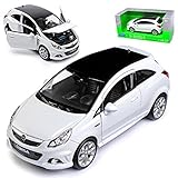 Welly Opel Corsa D 3 Türer Weiss 2006-2014 1/24 Modell Auto mit individiuellem Wunschk