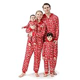Familien-passendes Weihnachtspyjama-Set, langärmeliges Hemd, Top, lange Hose, Jumpsuit, Bodysuit Nachtwäsche Outfits für Papa Mutter Kinder Baby, Stil 25, 56