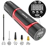 ZOVHYYA Luftkompressor 150PSI Elektrische Luftpumpe 4500mAh Mini Reifenpumpe USB Typ-C-Eingang Fahrradpumpe mit Digitalem LED-Licht für Auto Motorrad Ball Schwimmring usw