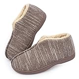 Damen Wärme Hausschuhe Memory Foam Weich Bequeme Flauschige Hüttenschuhe Frauen rutschfeste Gummisohle Hausschuhe Drinnen und Draußen Slippers 42/43, B