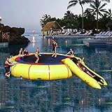 Aufblasbare Wassertrampolin-Schwimmplattform, Wasserrutsche, Unterhaltung, Springender Spritzschutz FüR Erwachsene, Kinder, SchwimmbäDer, Seen, Ozeane,3