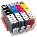 ESMOnline 4 kompatible XL Druckerpatronen (4 Farben) als Ersatz für HP 364 zu HP OfficeJet 4610, 4620; DeskJet 3520, 3070A B611; Photosmart Plus B209, B210; Photosmart Wireless B109, B110; Photosmart B010, B109, 5510, 5520, 6510, 6520, 7510, 7520