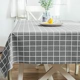 JIALIANG PVC Tischdecke Rechteckig für Küche Esstisch Kunststoff Wischtuchreinigung Tischdecke für Indoor Outdoor,137x180