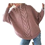 ZYHOOD Damen Dicker Pullover Rollkragenpullover Warme Winter Grobstrickpullover Zopfmuster Casual Elegante Strickpullover Frauen Einfarbig Gestrickt Pulli Oberteile Pullover Tops Rollkragenp