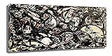 Leinwand Bilder Nr 11 1951 von Pollock Drucke auf Leinwand Wandkunst, Malerei Kunst ，Wohnzimmer Bilder，Schlafzimmer Bilder，Leinwandbild xxl(25x50cm-10x20inch,Rahmen)