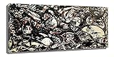 Leinwand Bilder Nr 11 1951 von Pollock Drucke auf Leinwand Wandkunst, Malerei Kunst ，Wohnzimmer Bilder，Schlafzimmer Bilder，Leinwandbild xxl(25x50cm-10x20inch,Rahmen)