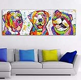 5D Diamant Painting Bilder Abstrakter Hund , DIY Diamant Malerei Full Groß Diamond Painting Erwachsene Strass Stickerei für Wall Decor Geschenk Square Drill 120x60