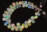 World Wide Gems Unisex-Erwachsene Edelstein 1 Strang Natur Ethiopian Welo Opal Rare Tropfen-Form Briolettes 4X6 Bis 5X8mm 5,5 Zoll-Code-High-11097