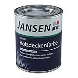 Jansen ISO-HDF Holzdeckenfarbe weiß 750ml seidenglänzend Grund und Deck