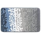 FCS Bathroom Badematte Badvorleger Waschbar Badeteppich Weich Duschvorleger rutschfest Antibakteriell aus Mikrofaser, Maschinenwaschbar (Blanco : Gray, Size : 50x80CM)
