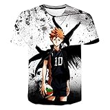 HUANHE 2021 Neue 3D Anime Haikyuu Shirt Cosplay Kostüm Hinata Shoyo T-Shirt Karasuno High School Volleyball Top Kageyama T-Shirt Top