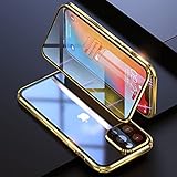 Yidai-Silu iPhone 13 Pro Rundumschutz Hülle 【Neu Magnet König Ⅳ, Vorn + Hinten + Kamera Hartglas】 Magnetisch Case Transparent Etui Handy Cover für iPhone 13 Pro 6,1' - G