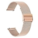 TRUMiRR Ersatz für Withings ScanWatch Hybrid 38mm/36mm Daniel Wellington Armband, 18mm Mesh Gewebte Edelstahl Uhrenarmband Armband für Withings Activite/Pop/Steel HR 36mm,Fossil Damen Venture 3/HR 4