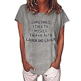 Damen Mode Brief Print Shirt Rundhals Bluse Kurzarm Top Lose T-Shirt Bluse Top Damen Mode Brief Print Shirt Rundhals Bluse Kurzarm Top Lose T-Shirt Casaul Bluse Top Eay