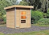 FinnTherm Saunahaus Asana aus Holz Gartensauna mit 38 mm Wandstärke Sauna Auß