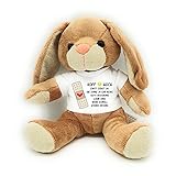 Kilala Gute Besserung Kuscheltier Hase Herz mit Wunschname personalisiert (Kopf hoch)