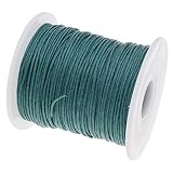 My-Bead Wachsschnur Baumwollschnur gewachst 90m x 1mm türkis Petrol Top Qualität Schmuckherstellung basteln DIY Grundpreis 0.11 Cent je M
