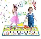 KWINY Klaviermatte für Kinder, Musikmatte, Tanzmatten, Touch-Spielmatten, Bodentastatur, Musikteppich, Matte für Babys, Kleinkinder, Jungen und Mädchen (100 x 36 cm)