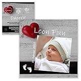 Unser-Festtag Baby mit Herz Geburtskarten Dankeskarte Danksagung schön Baby, Ihr eigener Text wird eingedruckt, Foto - 20