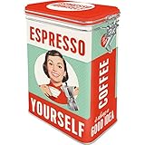 Nostalgic-Art Retro Kaffeedose Espresso Yourself – Geschenk-Idee für Kaffee-Liebhaber, Blech-Dose mit Aromadeckel, Vintage Design, 1,3