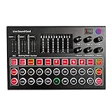 UOEIDOSB M9 Audioschnittstelle Soundkarte Live Voice Mixer extern USB Soundkarte Multiple Effects Sound Card Mixer B