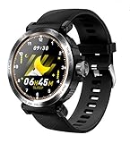 YUACY Smartwatch, Fitness-Tracker, Smartwatch, Blutdruckmessgerät, Aktivitätstracker, Herzfrequenz, Schlaf, Blutsauerstoff-Monitor, wasserdicht, Fitness-Tracker, Schrittzähler, Schw