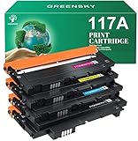 GREENSKY Kompatibel Tonerkartusche als Ersatz für HP 117A für Color Laser 150a 150nw MFP 178nwg 179fwg (Schwarz Cyan Gelb Magenta/4er Pack, Mit Chip)